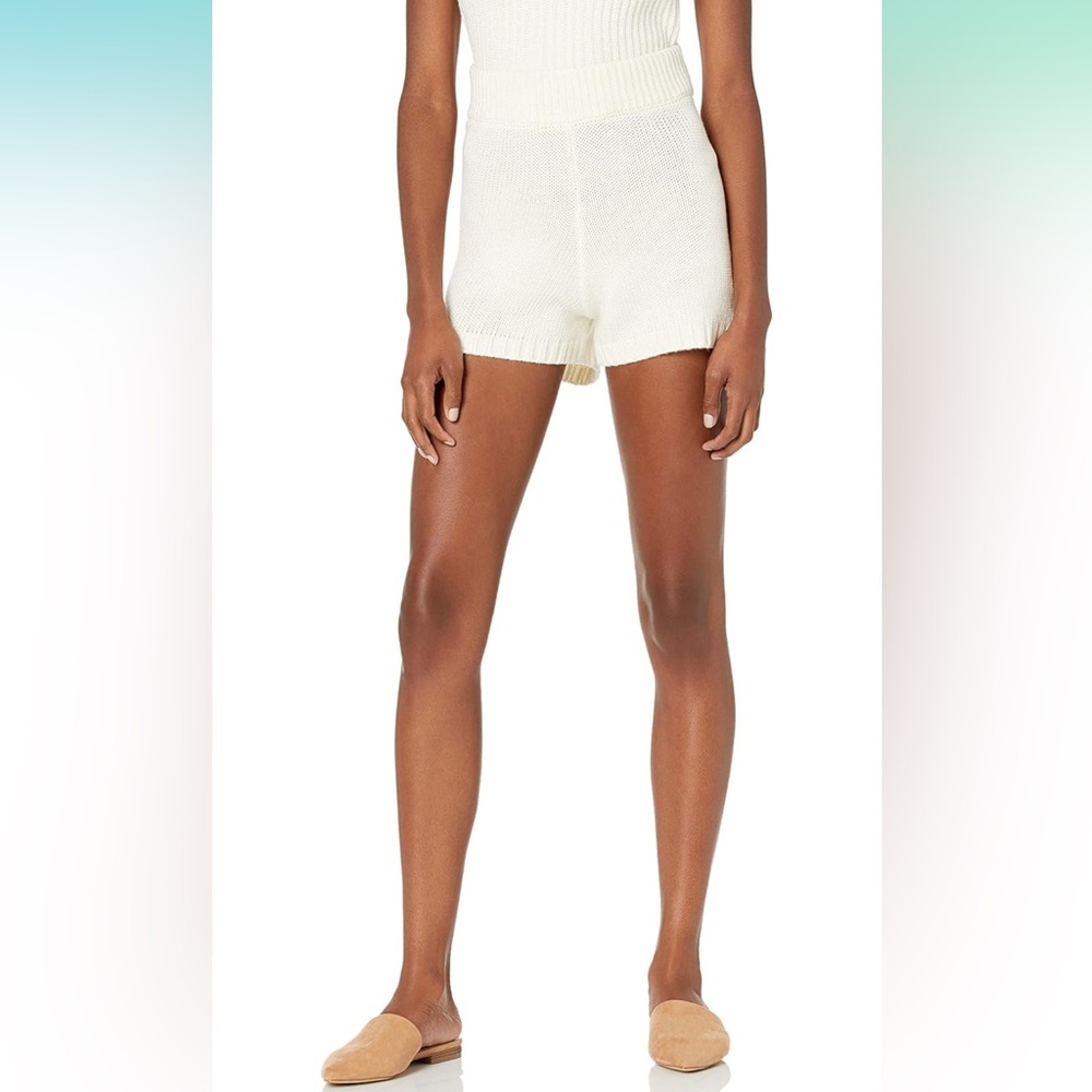 NWT The Drop Women's Adrienne Pull-on Sweater Knit Short - Whisper White - Picture 2 of 3